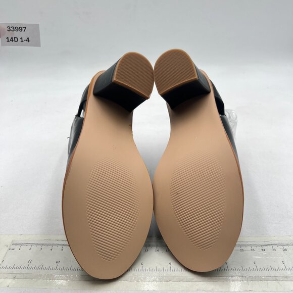 YDN Black Peep Toe Low Block Heels Back Zipper Sandal Ankle Boots Comfy Shoes - Picture 7 of 8